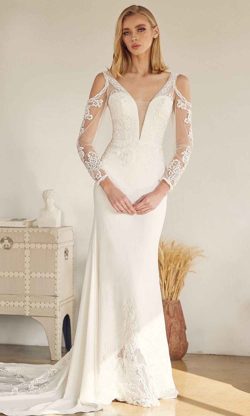 Image of Nox Anabel Bridal JE916 - Long Sleeve Bridal Gown