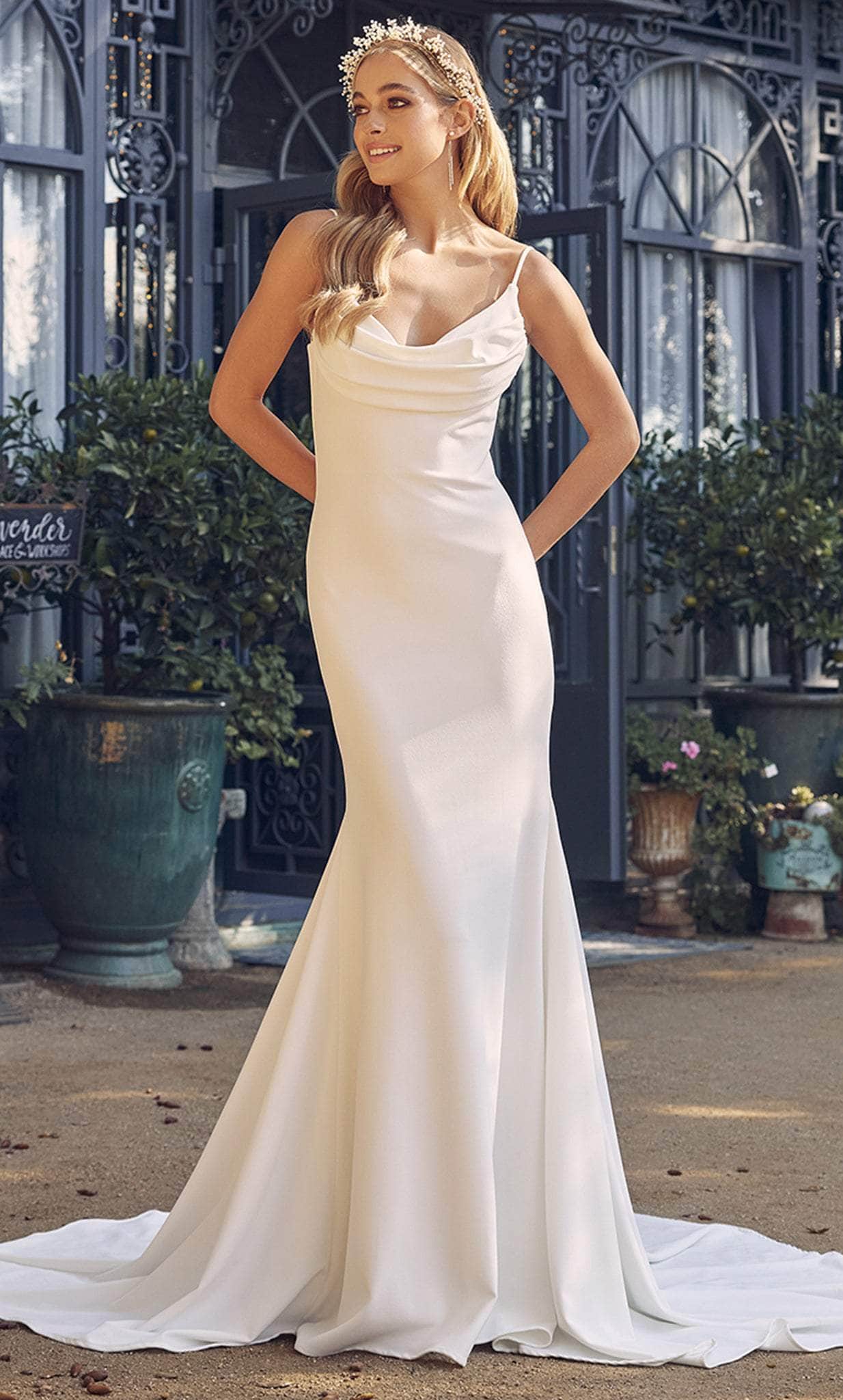 Image of Nox Anabel JE954 - Cowl Back and Neck Minimalist Gown