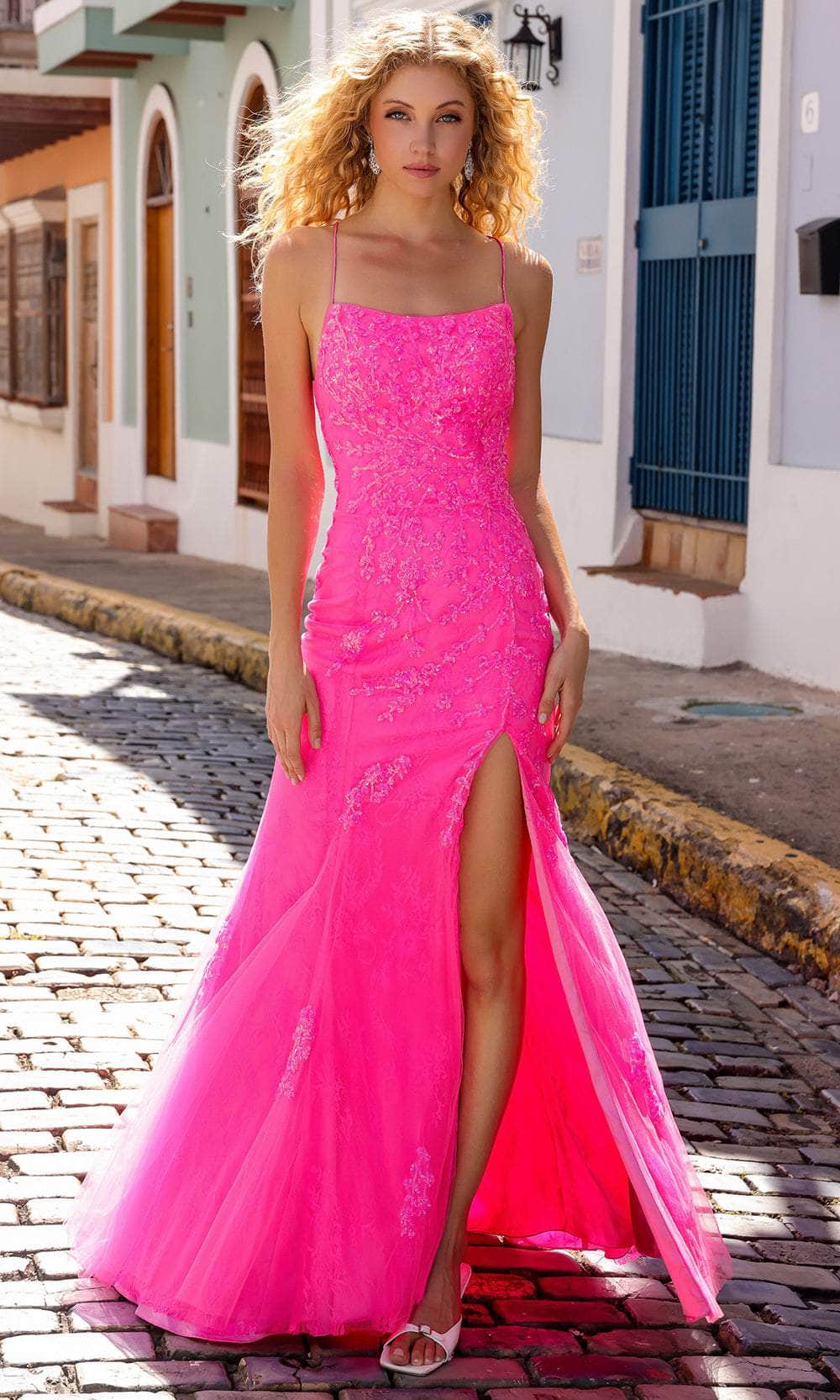 Image of Nox Anabel P1401 - Scoop Sequin Lace Prom Dress