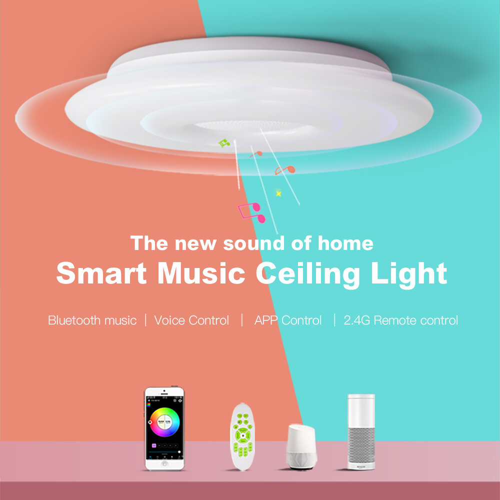 Image of OFFDARKS Smart Ceiling Light LXD-XG36-SP WIFI Voice Control Bluetooth Speaker APP Remote Control Bedroom Kitchen Music C
