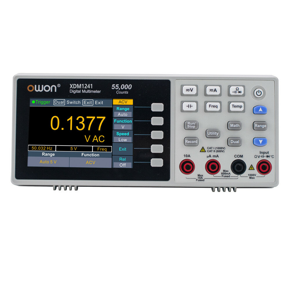 Image of OWON XDM1241 USB Digital Multimeter 55000 Counts Universal Desktop Multimeters Meter with 35-inch TFT LCD Screen
