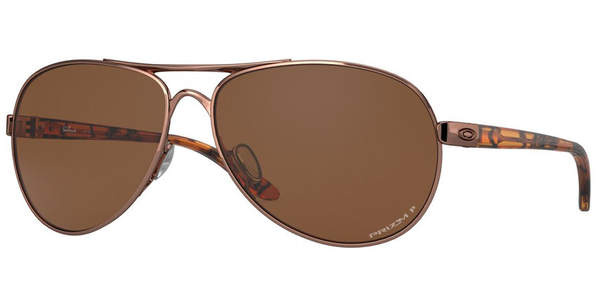 Image of Oakley OO4079 FEEDBACK Polarized 407931 Óculos de Sol Dourados Feminino PRT