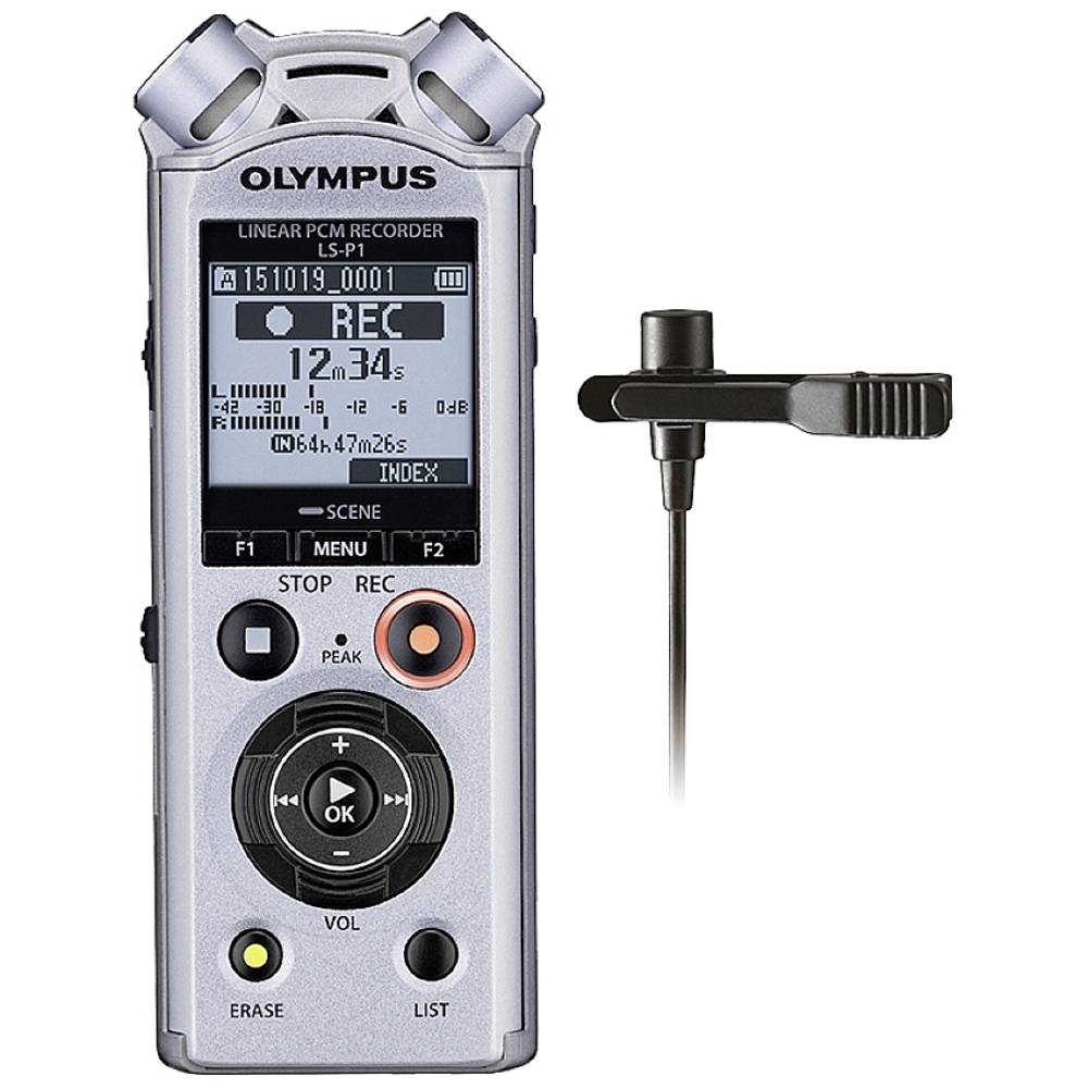 Image of Olympus Digital dictaphone LS-P1 Lavalier Kit Max recording time 123 h Silver