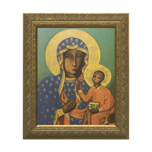 Image of Our Lady of Czestochowa with Gold Frame