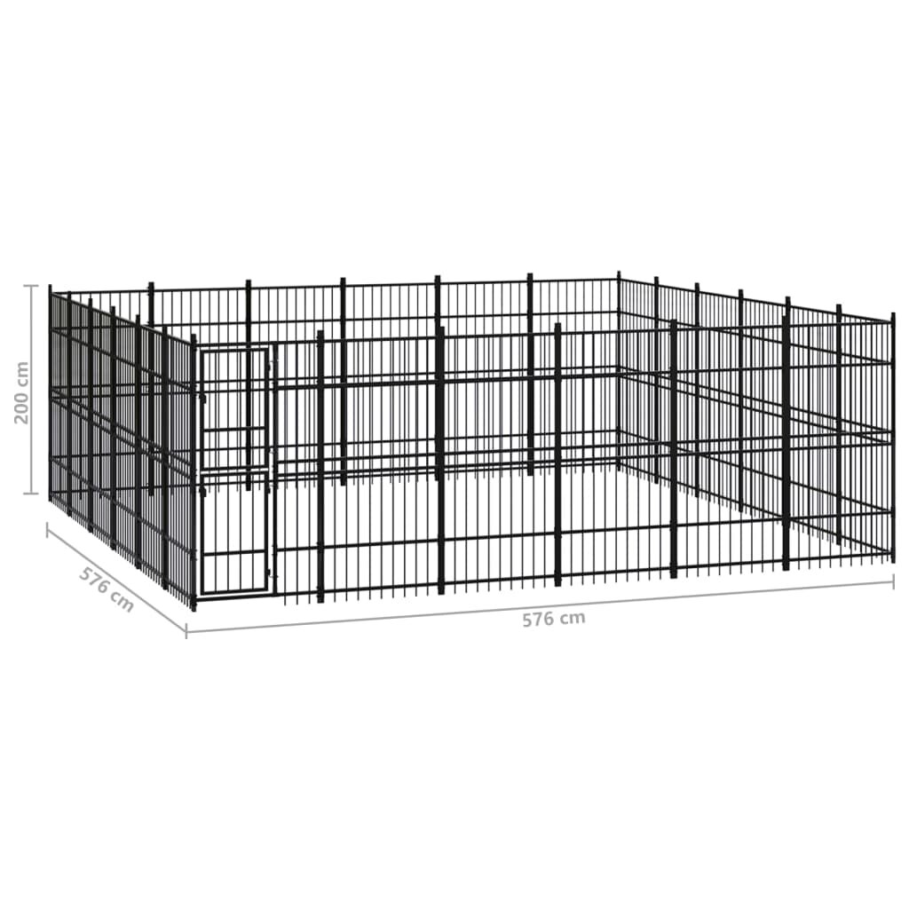 Image of Outdoor Dog Kennel Steel 3571 ft²