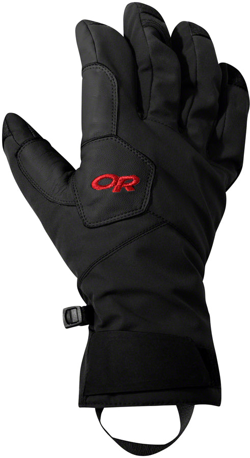 Image of Outdoor Research Bitterblaze Aerogel Gloves - Black/Tomato Full Finger Men's Small