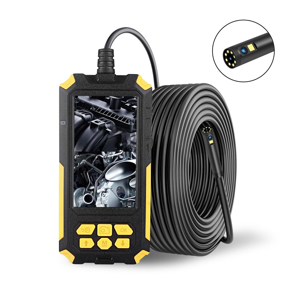 Image of P50 55/8mm Dual-lens 1080P HD 45inches IPS Screen Industrial Borescope IP68 Waterproof Borescope with 9 LED Lights
