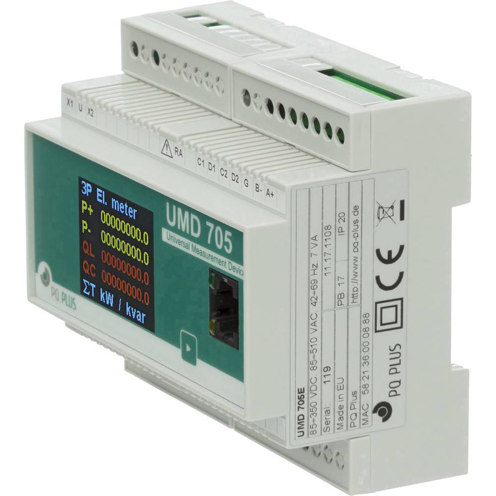 Image of PQ Plus UMD 705E Digital rail-mount meter