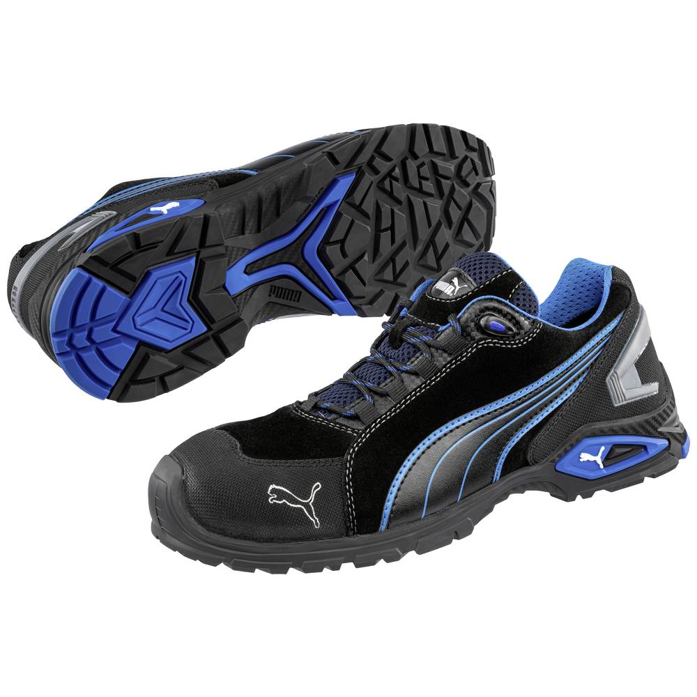 Image of PUMA Rio Black Low 642750-40 Protective footwear S3 Shoe size (EU): 40 Black Blue 1 pc(s)