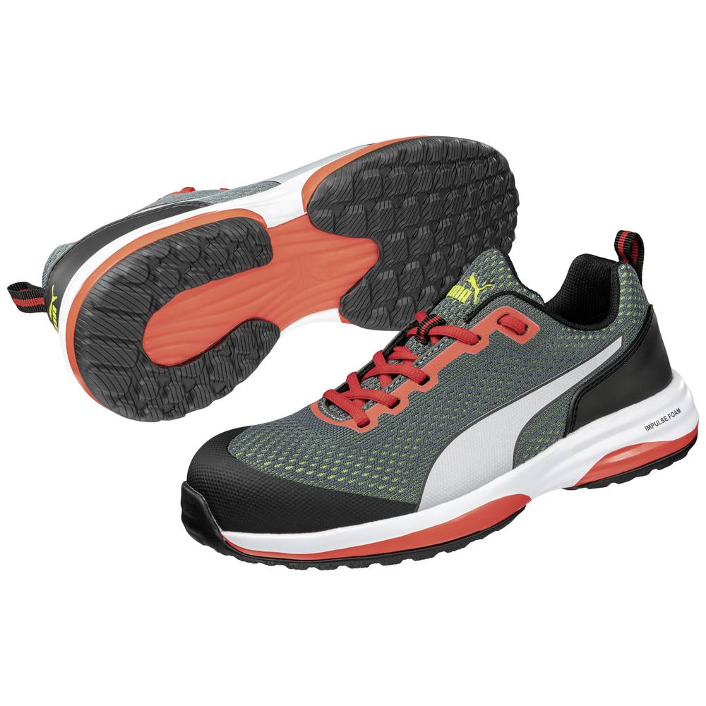 Image of PUMA Speed Green Low 644500642000047 ESD Safety shoes S1P Shoe size (EU): 47 Grey Red White 1 Pair