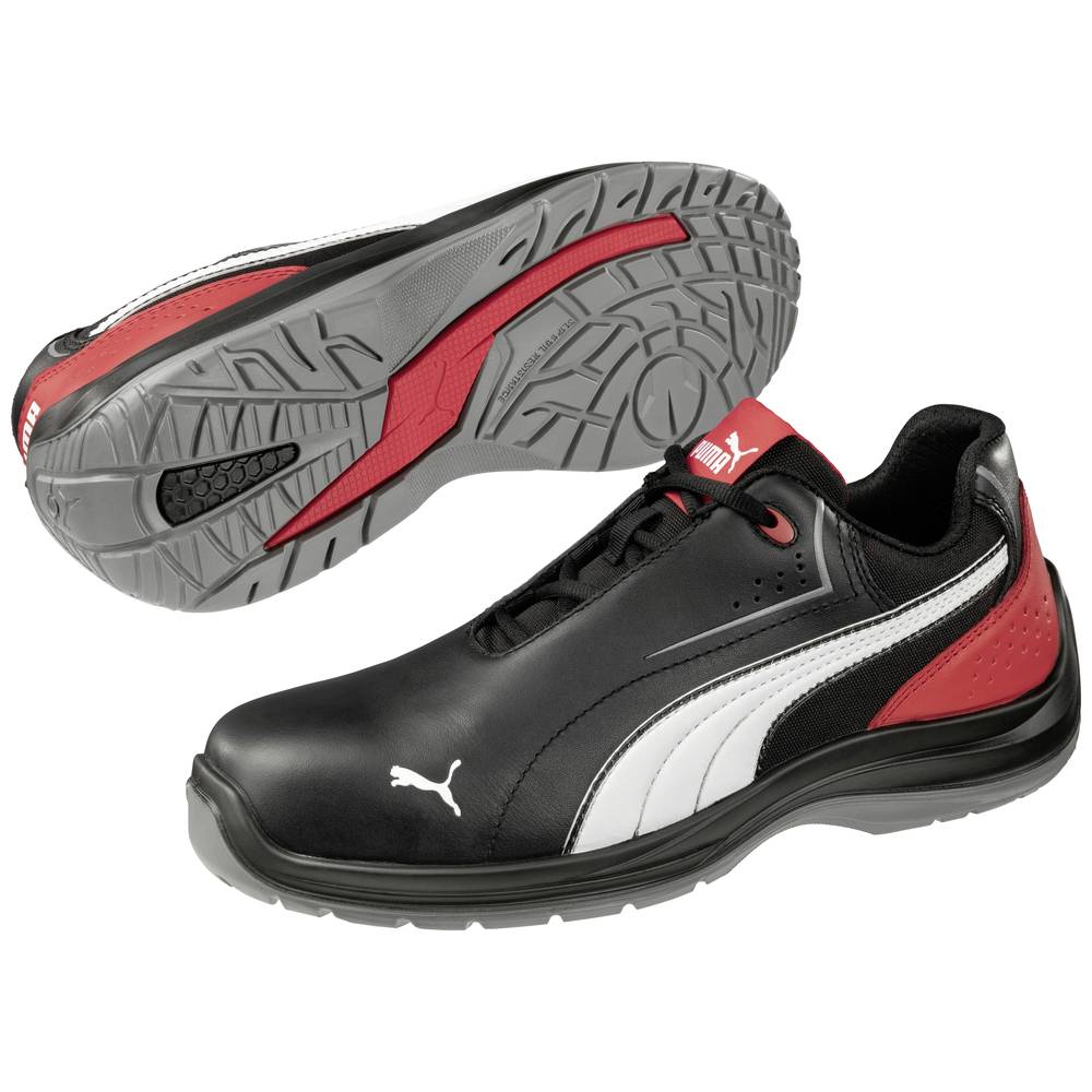 Image of PUMA Touring Black Low 643410200000045 ESD Safety shoes S3 Shoe size (EU): 45 Black Red 1 Pair