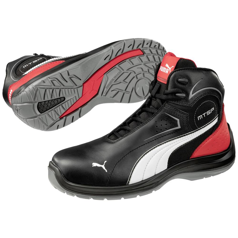 Image of PUMA Touring Black Mid 632610200000036 ESD Safety work boots S3 Shoe size (EU): 36 Black White Red 1 Pair