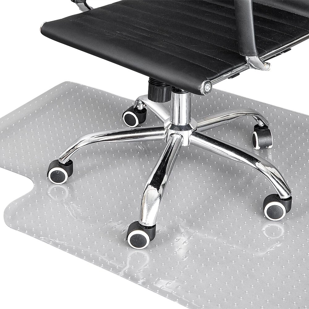 Image of PVC Transparent Floor Mat 90x120x2cm Home-use Protective Mat Chair Pad with Nail for Floor Chair Office Chair