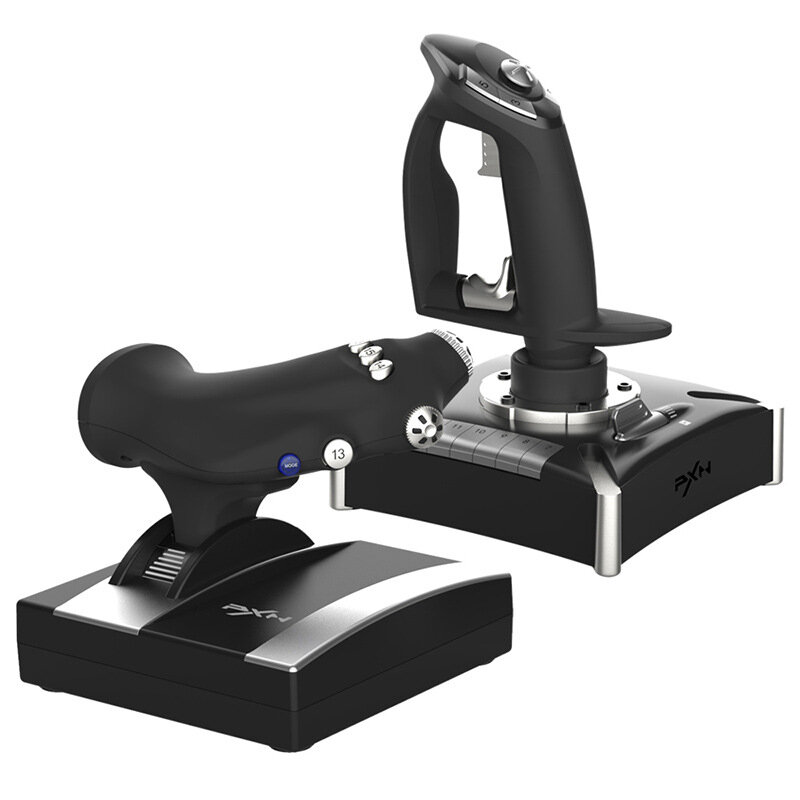 Image of PXN-2119 PRO Wired Vibration Joystick Flight Rocker Gaming Steering Wheel Pedal Racing Wheel Game Controller USB Simulat