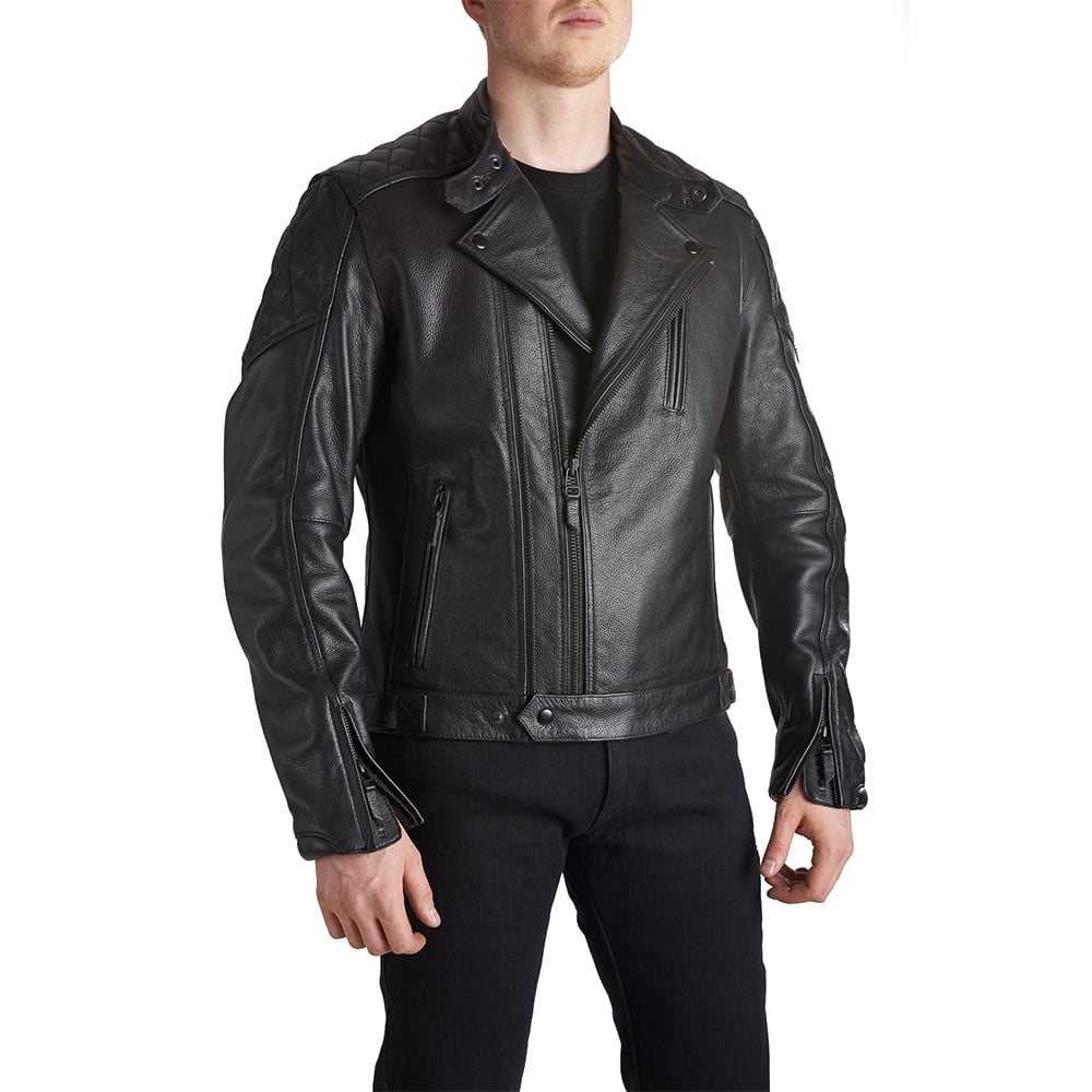 Image of Pando Moto Twin Leather Jacket Black Talla XL