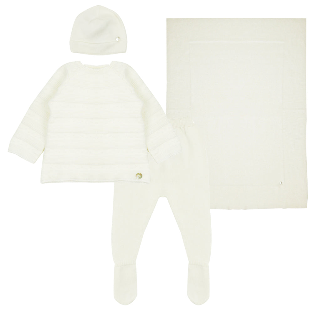 Image of Paz Rodriguez Unisex Baby 4 Piece Gift Set White 1M