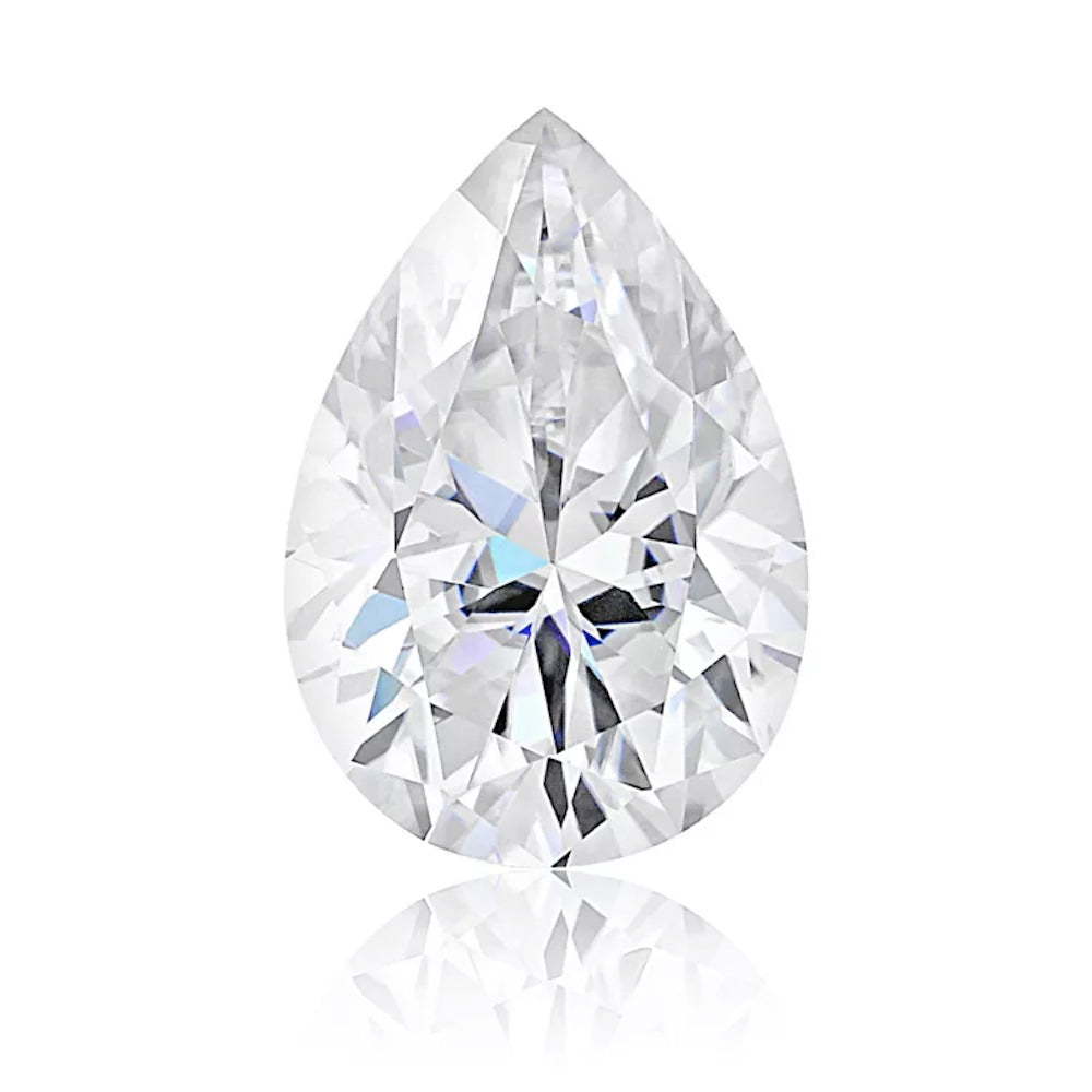 Image of Pear Cut Certified Moissanite Loose Stone VVS D ID 41927203815617