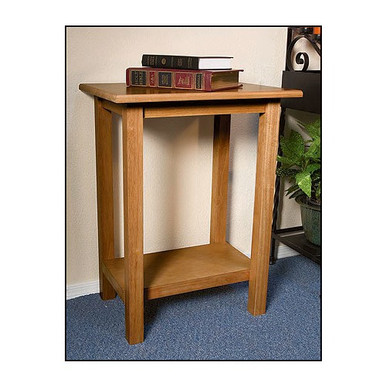 Image of Pecan Finish Credence Table