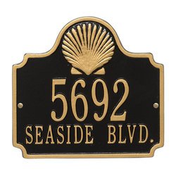 Image of Personalized 2 Line Conch Address Plaque