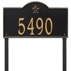 Image of Personalized Bayou Vista Large Lawn Address Plaque - 1 Line