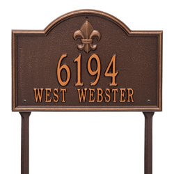 Image of Personalized Bayou Vista Lawn Address Plaque - 2 Line