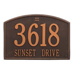 Image of Personalized Cape Charles Large Address Plaque - 2 Line