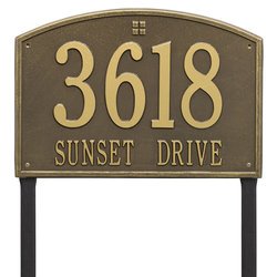 Image of Personalized Cape Charles Large Lawn Address Plaque - 2 Line