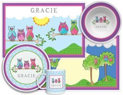 Image of Personalized Childrens What A Hoot 4 Piece Table Set