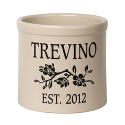 Image of Personalized Dogwood Crock