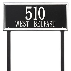 Image of Personalized Double Line Large Lawn Address Plaque - 2 Line