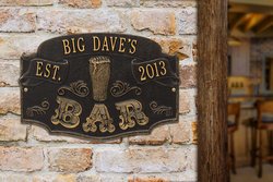 Image of Personalized Established Bar One Line Plaque