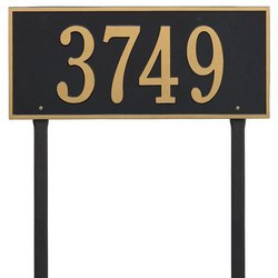 Image of Personalized Hartford Large Lawn Address Plaque - 1 Line