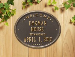 Image of Personalized House Established Plaque