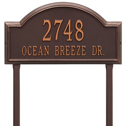 Image of Personalized Providence Large Lawn Address Plaque - 2 Line