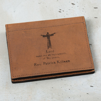 Image of Personalized Saint Francis Prayer Card Holder