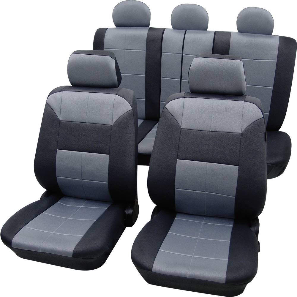 Image of Petex 22574918 Dakar SAB 1 Vario Plus Seat covers 17-piece Polyester Grey Black