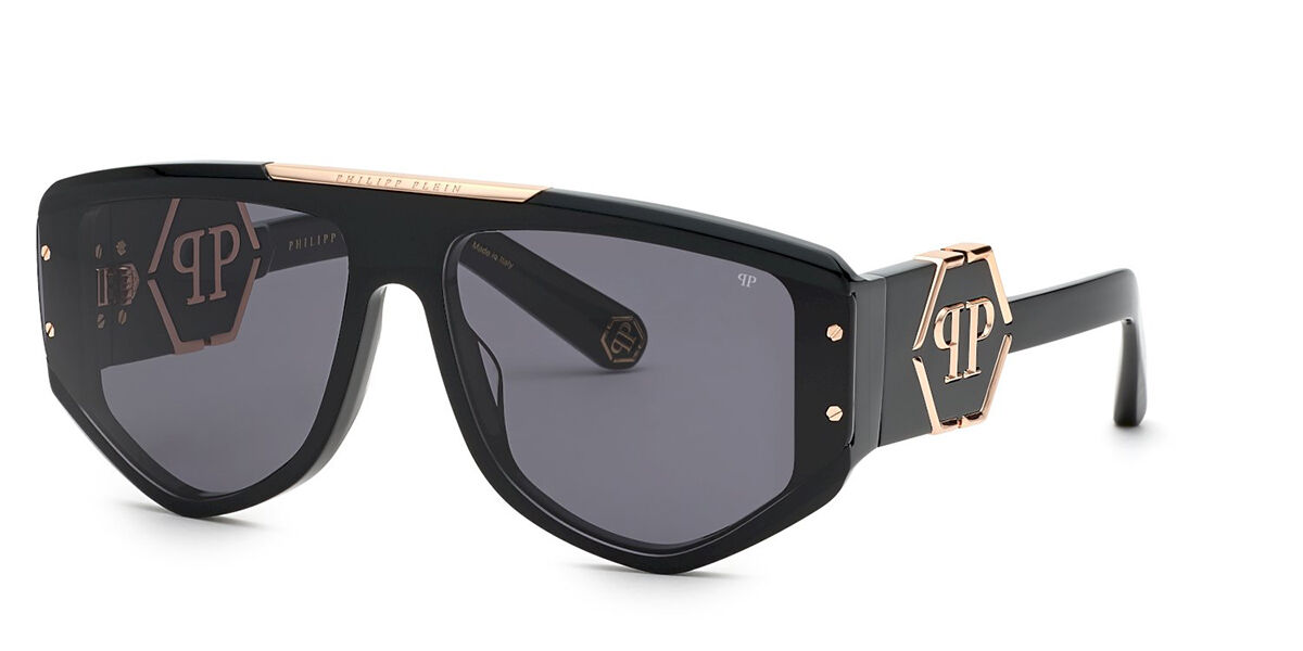 Image of Philipp Plein SPP093M 0700 Óculos de Sol Pretos Feminino PRT