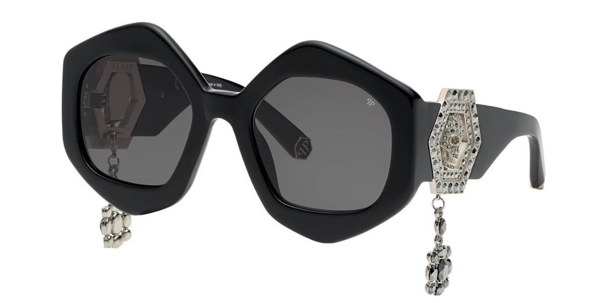 Image of Philipp Plein SPP102S 0700 54 Lunettes De Soleil Femme Noires FR