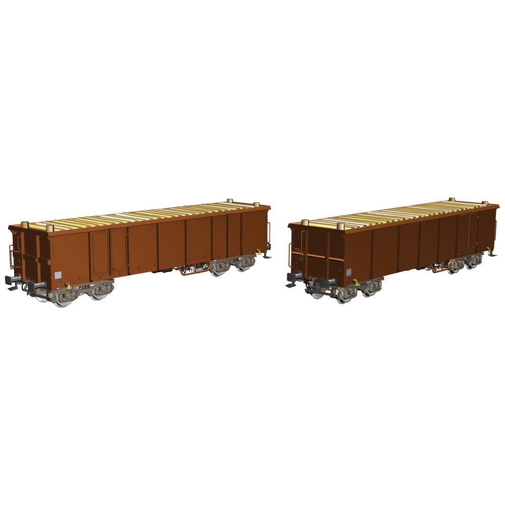 Image of Piko H0 58235 H0 2er set of open goods wagons Eaos with wooden loading DB-AG With wooden loading of DB AG