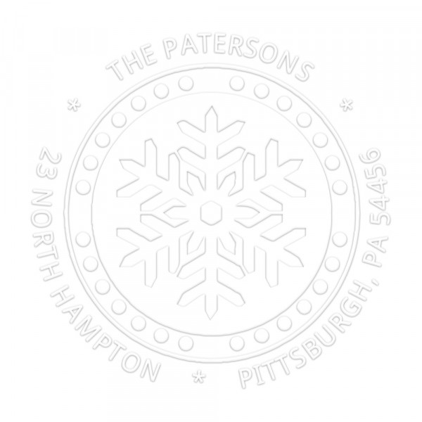 Image of Pince &agrave gaufrer monogramme ronde - Flocon de neige en hiver