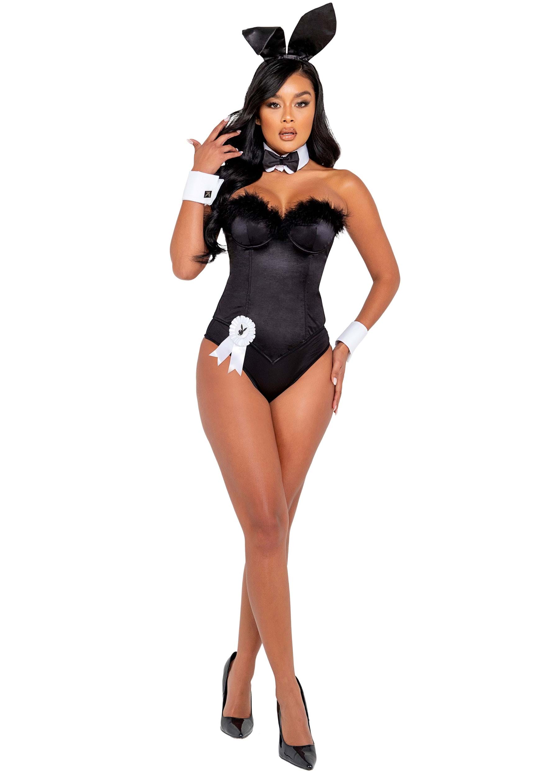 Image of Playboy Black Boudoir Bunny Costume for Women ID ROPB130BK-XS