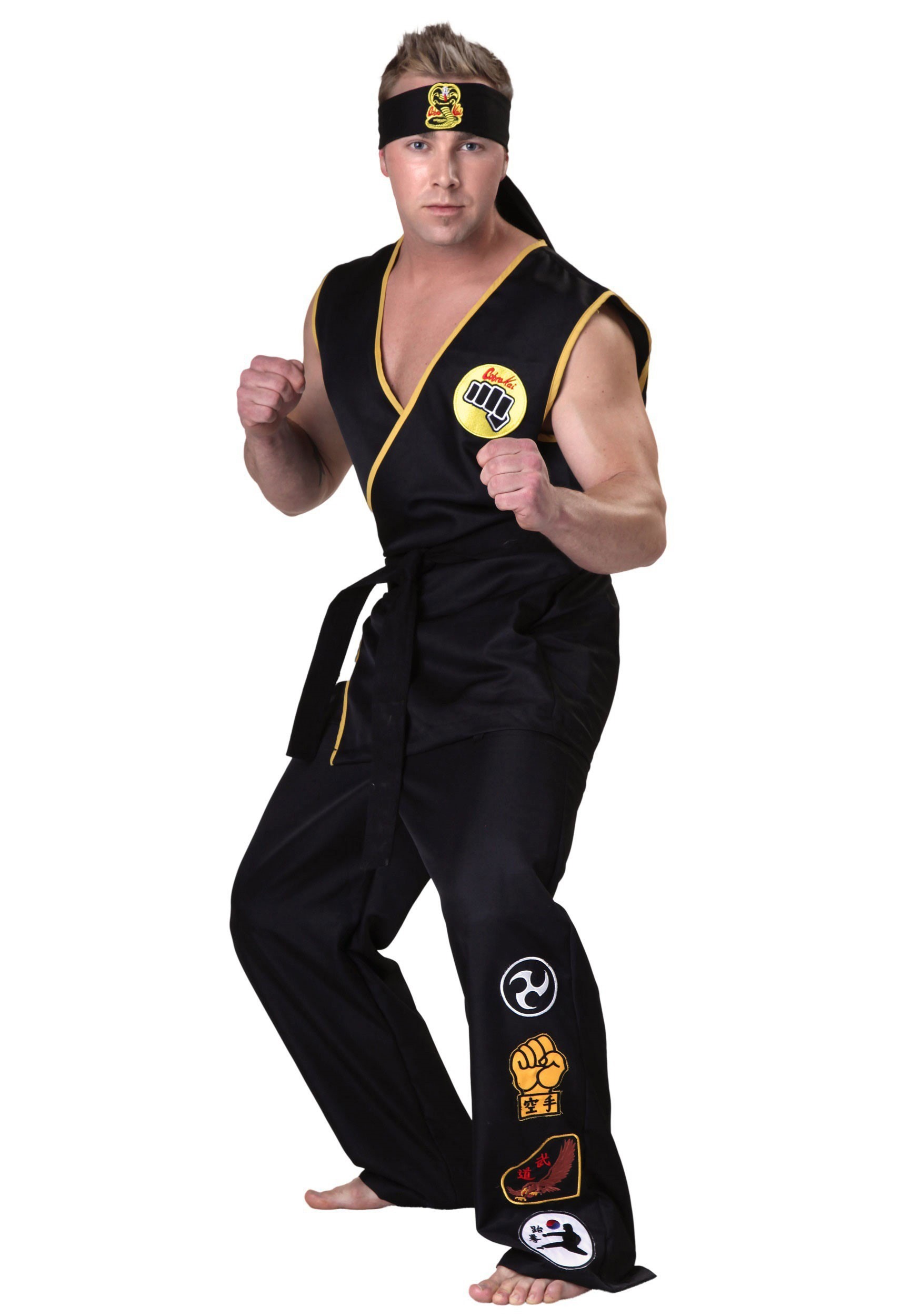 Image of Plus Size Cobra Kai Costume | Karate Kid Costume ID KAR2232PL-3X