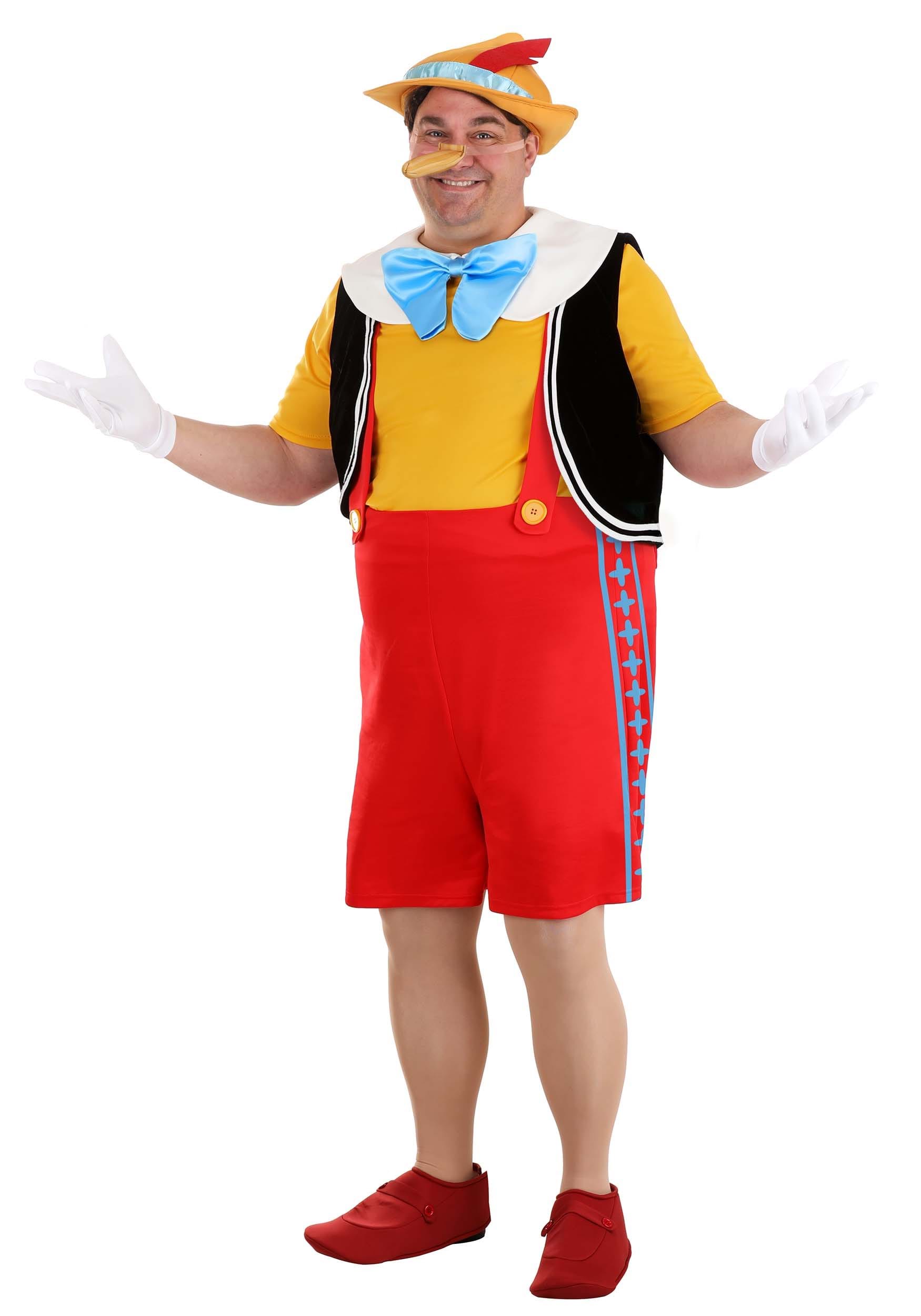 Image of Plus Size Deluxe Disney Pinocchio Men's Costume ID FUN3422PL-2X