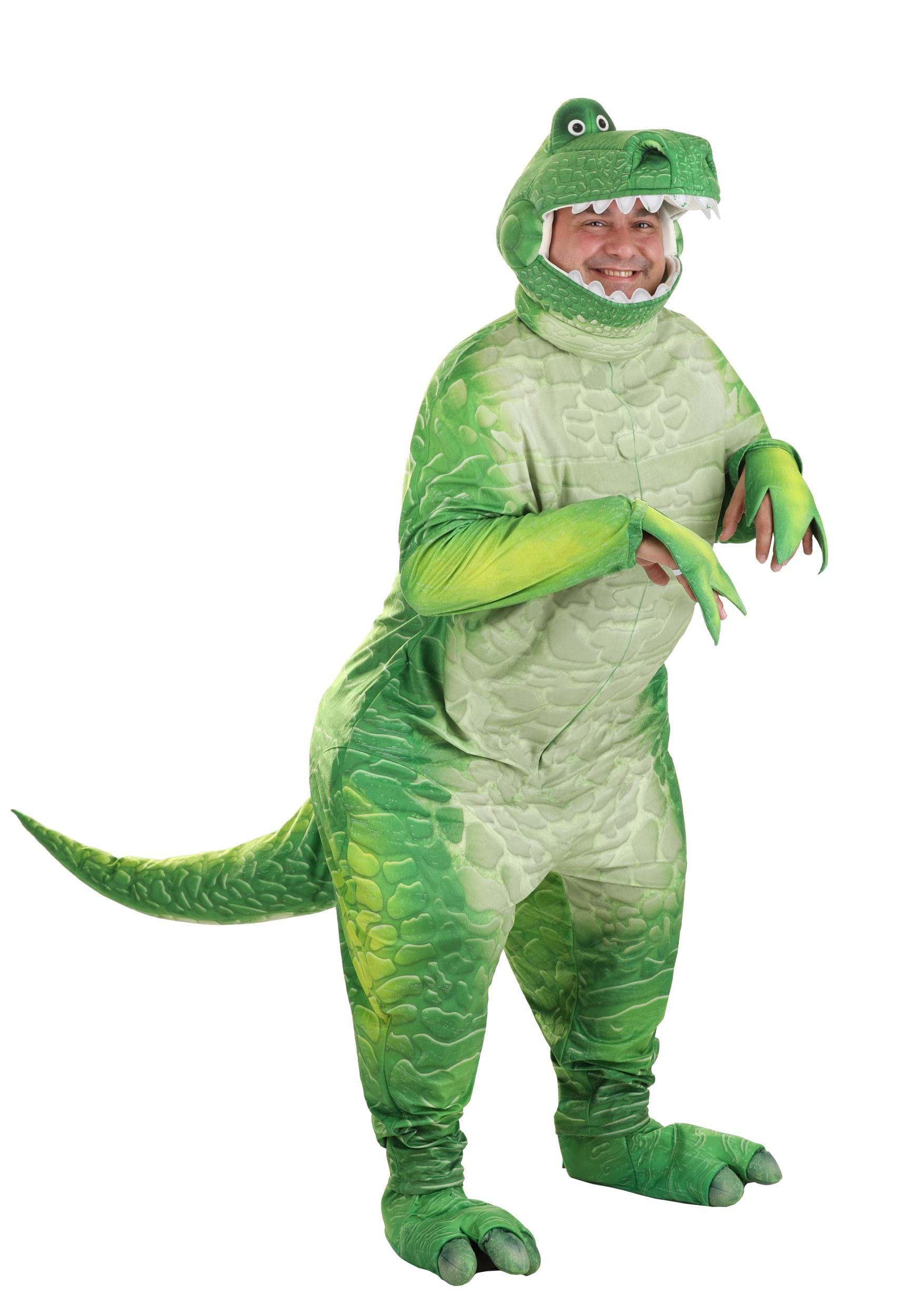 Image of Plus Size Deluxe Toy Story Rex Adult Costume ID FUN3384PL-4X