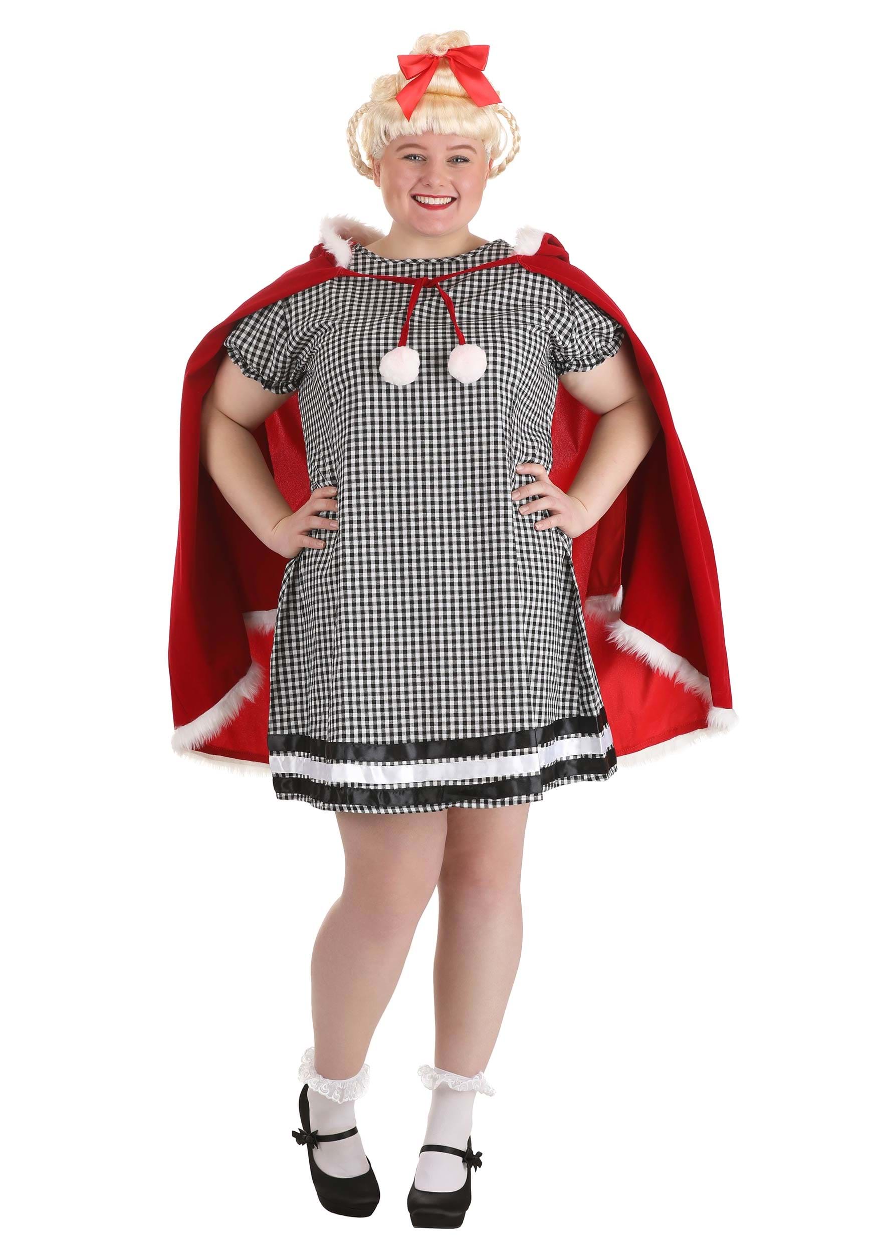 Image of Plus Size Dr Seuss Cindy Lou Who Costume | How the Grinch Stole Christmas Costumes ID FUN2662PL-2X