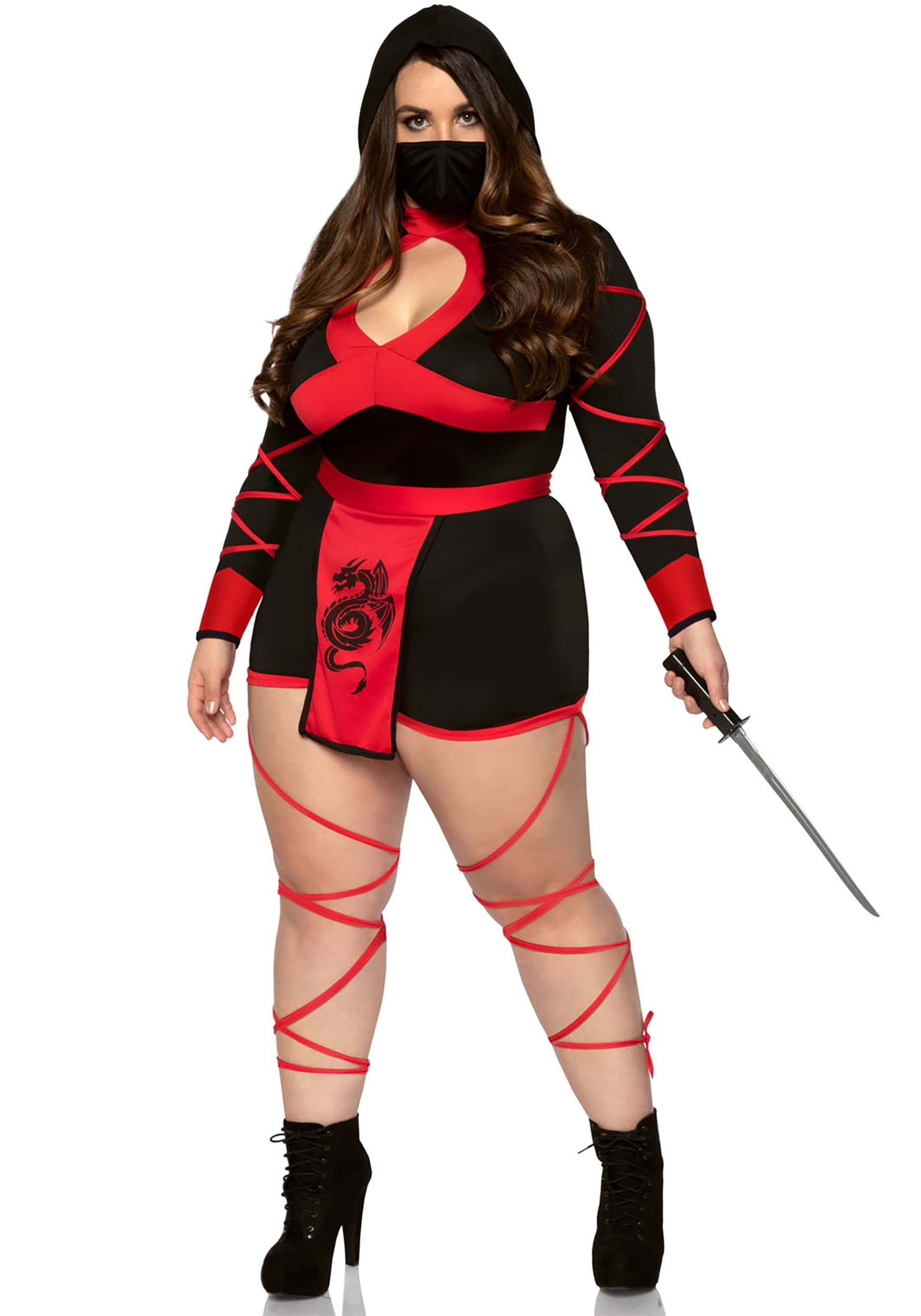 Image of Plus Size Dragon Ninja Women's Costume ID LE85401X-1X/2X