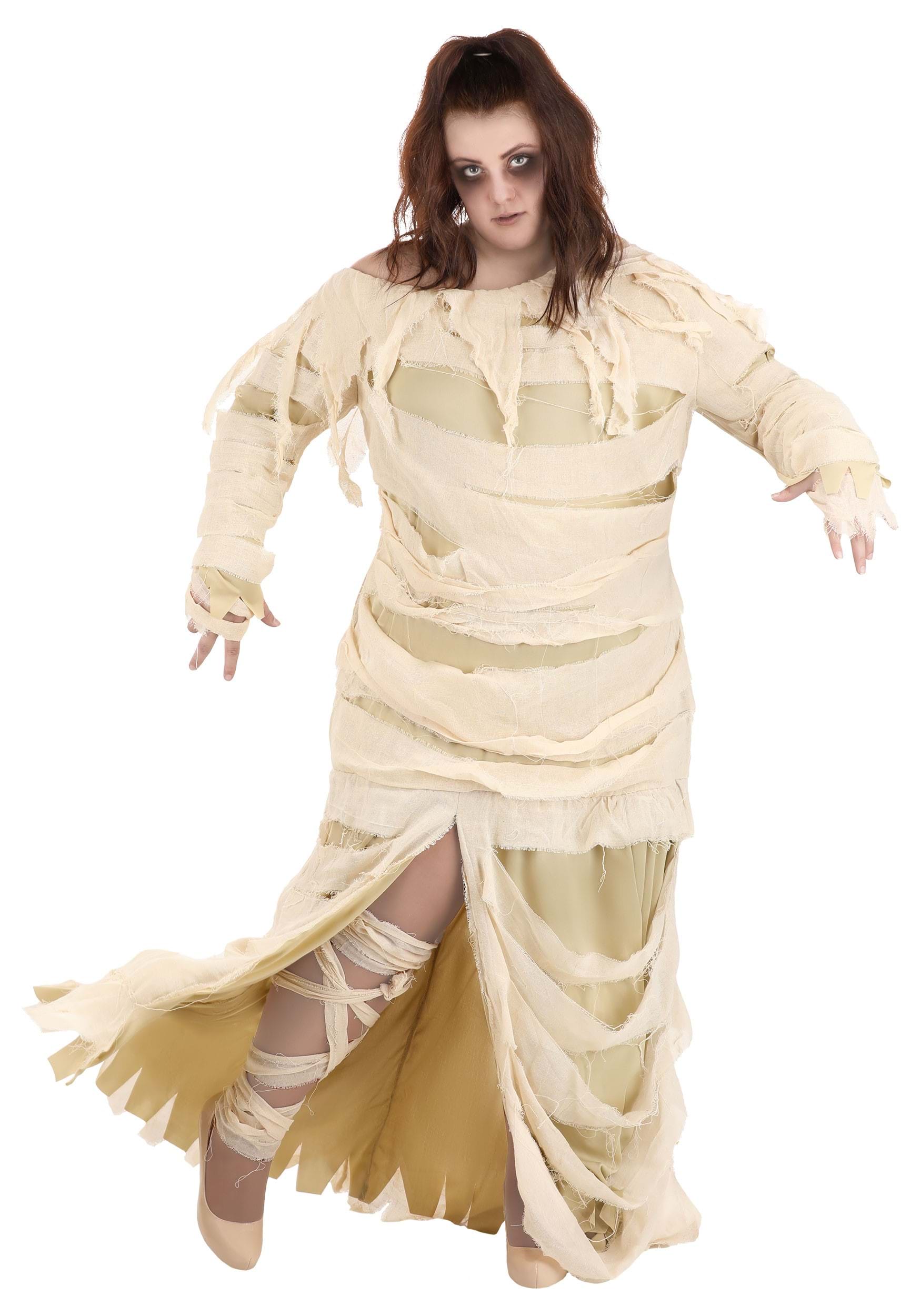 Image of Plus Size Full Length Mummy Women's Costume ID FUN1211PL-3X