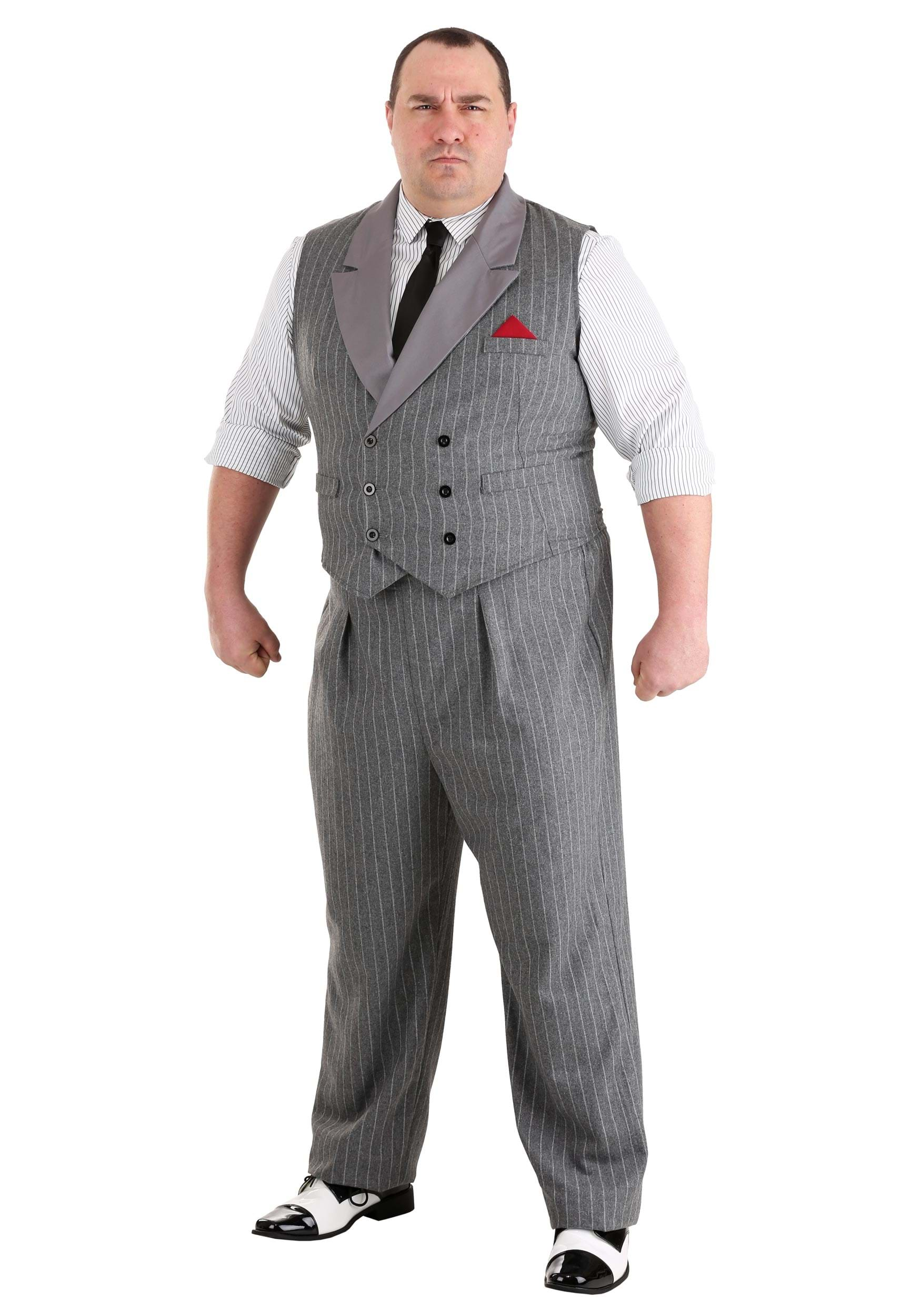 Image of Plus Size Men's Ruthless Gangster Costume ID FUN4070PL-3X