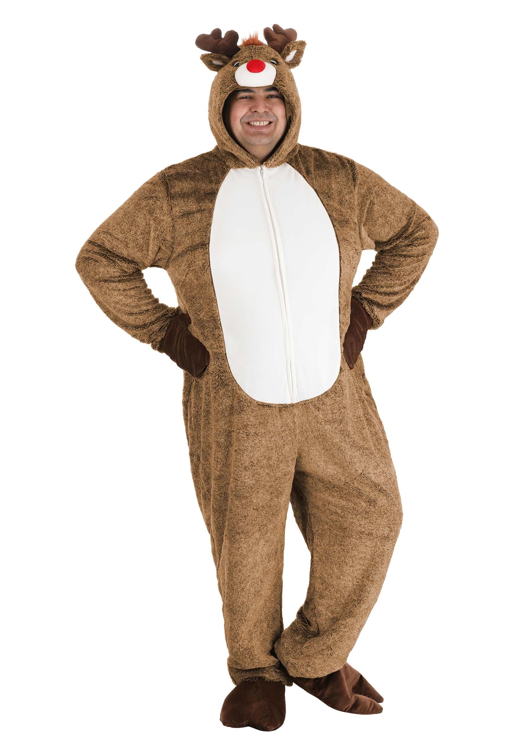 Image of Plus Size Plush Reindeer Adult Costume ID FUN3845PL-4X