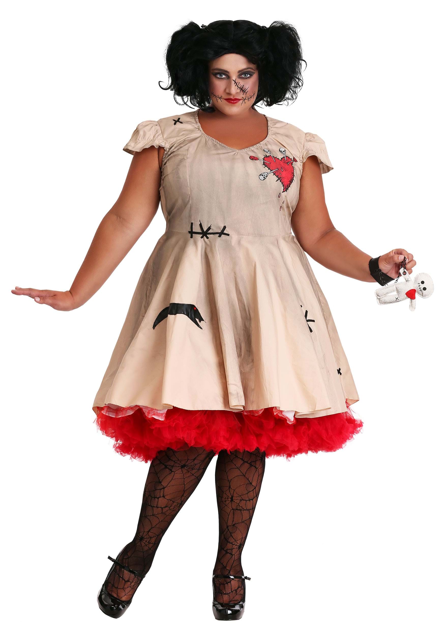 Image of Plus Size Voodoo Doll Costume for Women | Scary Costumes ID SG90106X1-5X